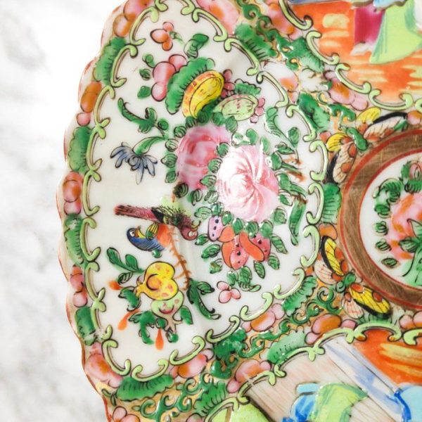 LOTE000002_02.jpg Plato Chino Antiguo Rose Medallion de Cantón Minguo Primera República China (1912-1949)