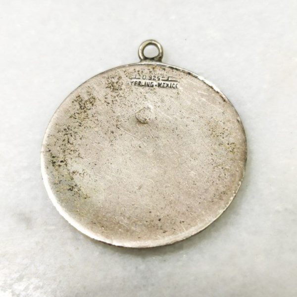 Colgante de 7g Plata de ley 925 calendario Maya de México dios Pakal 30mm