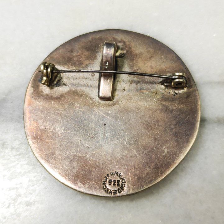 Broche pin 24g de Plata de ley 925 del calendario Maya de México 45mm