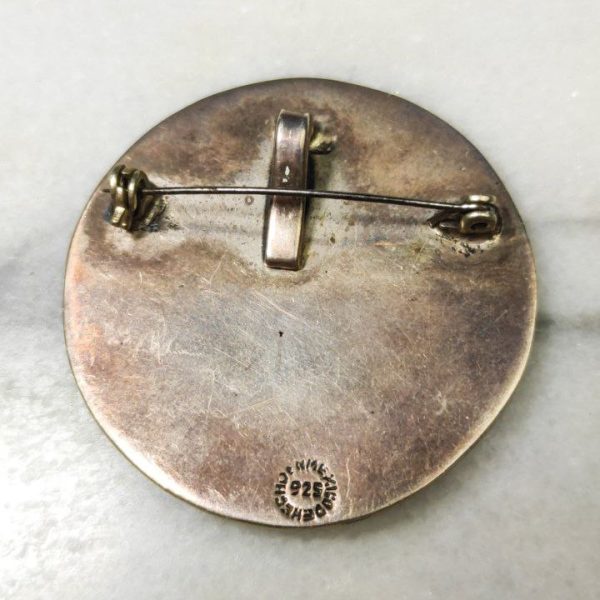 Broche pin 24g de Plata de ley 925 del calendario Maya de México 45mm