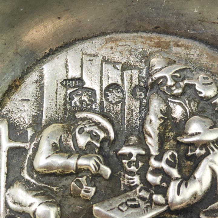 Cenicero de 22g Plata Holandesa de Schoonhoven, Hendrik Hoojikaas, pureza 835 milesimas , c.1861