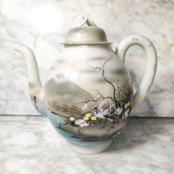Tetera Japonesa de Porcelana Kutani Eggshell periodo Meiji (1868-1911)