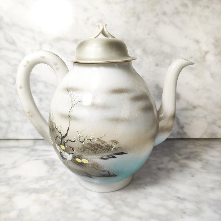 Tetera Japonesa de Porcelana Kutani Eggshell periodo Meiji (1868-1911)