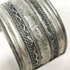 Brazalete de India de latón bañado en plata de los años 1960