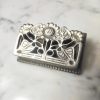 Caja para sellos o portasellos epoca artnouveau patrón girasoles, Francia, c.1920