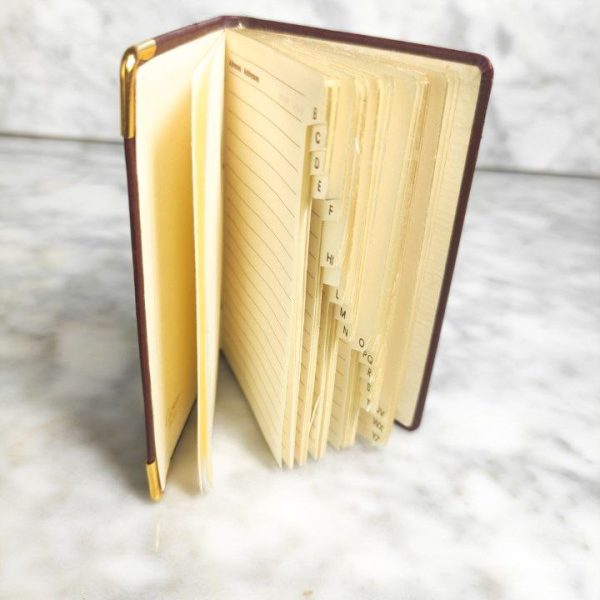 Agenda / Libreta de Direcciones Cartier Must Line de Cuero Rojo Burdeos