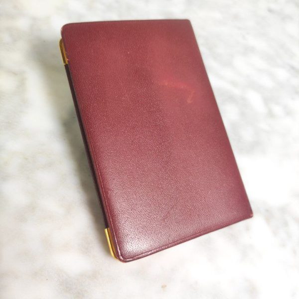 Agenda / Libreta de Direcciones Cartier Must Line de Cuero Rojo Burdeos