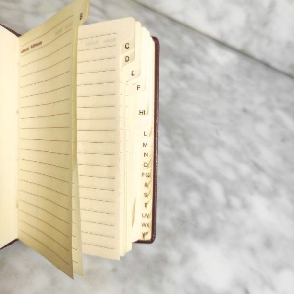 Agenda / Libreta de Direcciones Cartier Must Line de Cuero Rojo Burdeos