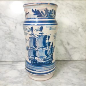 Réplica de Albarelo de Cerámica Catalana de Farmacia siglo XVIII de Faixes