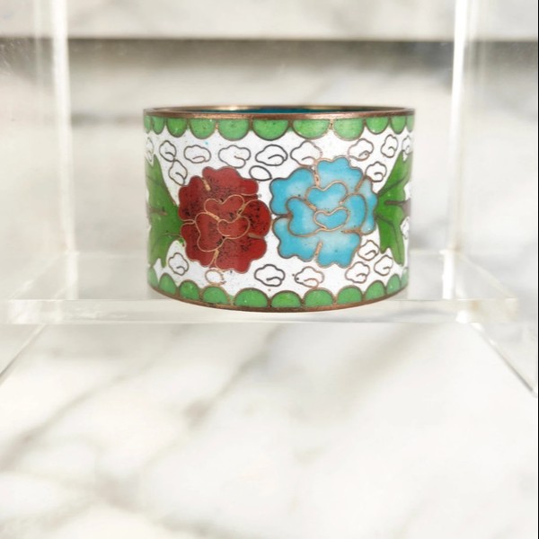 Aro para servilletas chino de esmalte cloisonne c.1970