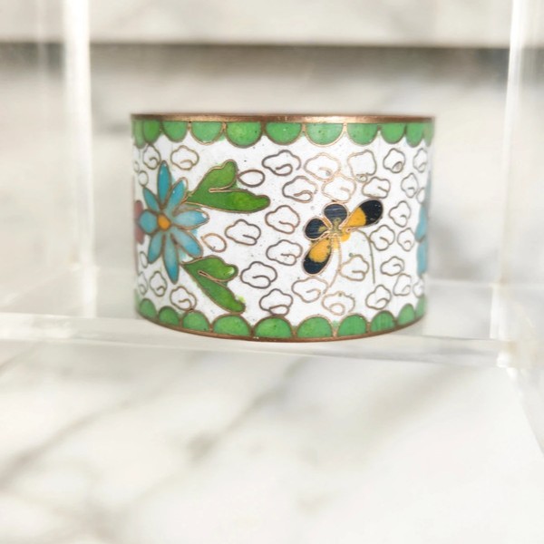 Aro para servilletas chino de esmalte cloisonne c.1970