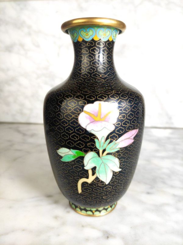 Jarron Chino de Cloisonne cerezo c.1970 – 16cm