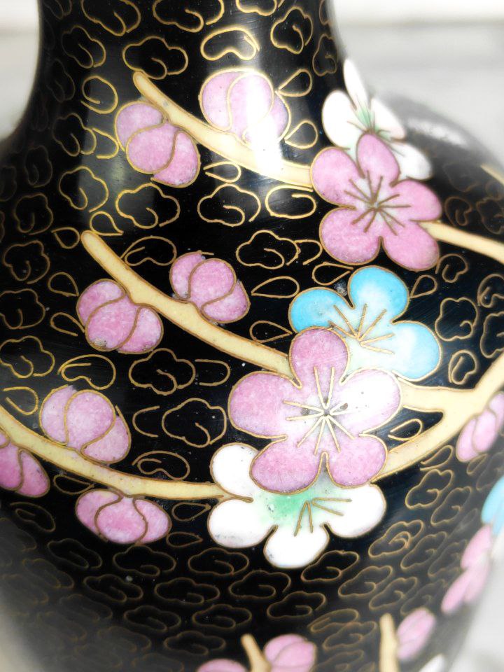 Jarron Chino de Cloisonne cerezo c.1970 – 16cm