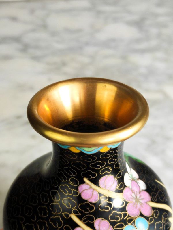 Jarron Chino de Cloisonne cerezo c.1970 – 16cm