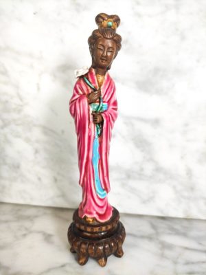 Figura China de Terracota de dama de la region de Shiwan, China c.1950