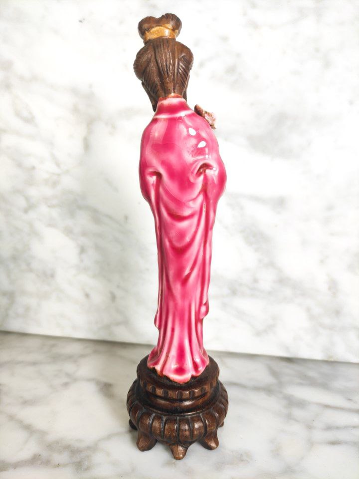 Figura China de Terracota de dama de la region de Shiwan, China c.1950