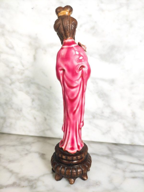 Figura China de Terracota de dama de la region de Shiwan, China c.1950