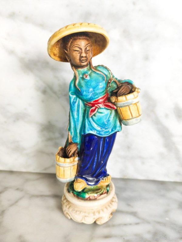 Figura de Terracota de paisana de la region de Shiwan, China c.1950