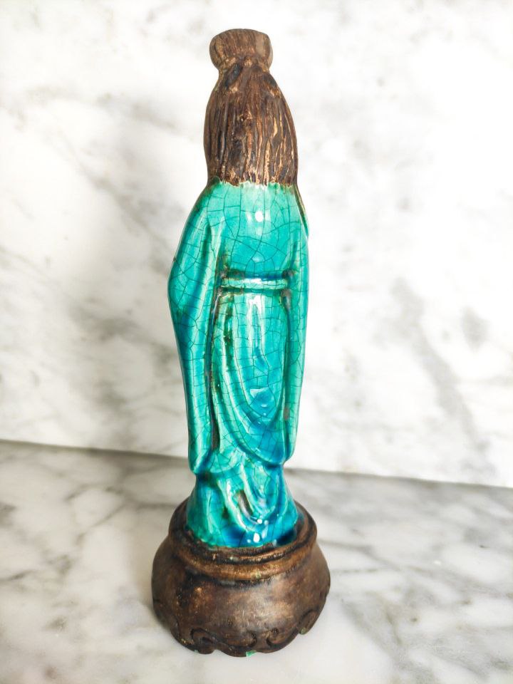 Figura de Terracota de dama de la region de Shiwan, China c.1900