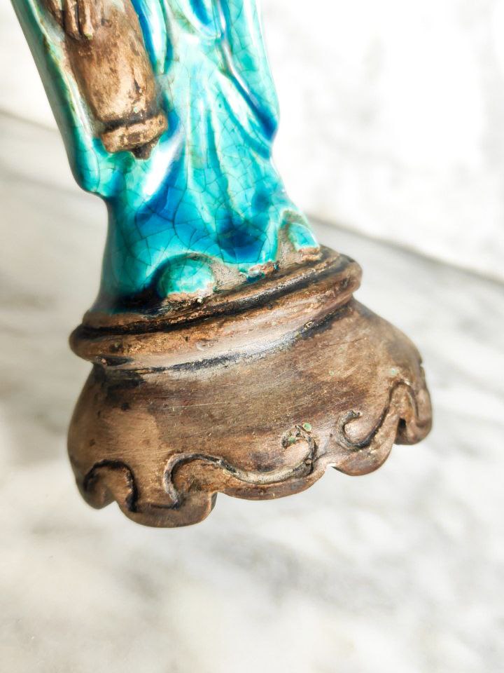 Figura de Terracota de dama de la region de Shiwan, China c.1900