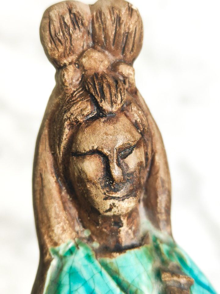 Figura de Terracota de dama de la region de Shiwan, China c.1900