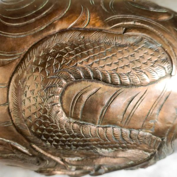 Pareja de Jarrones Japoneses de bronce Meiji con Dragones (1868-1911).