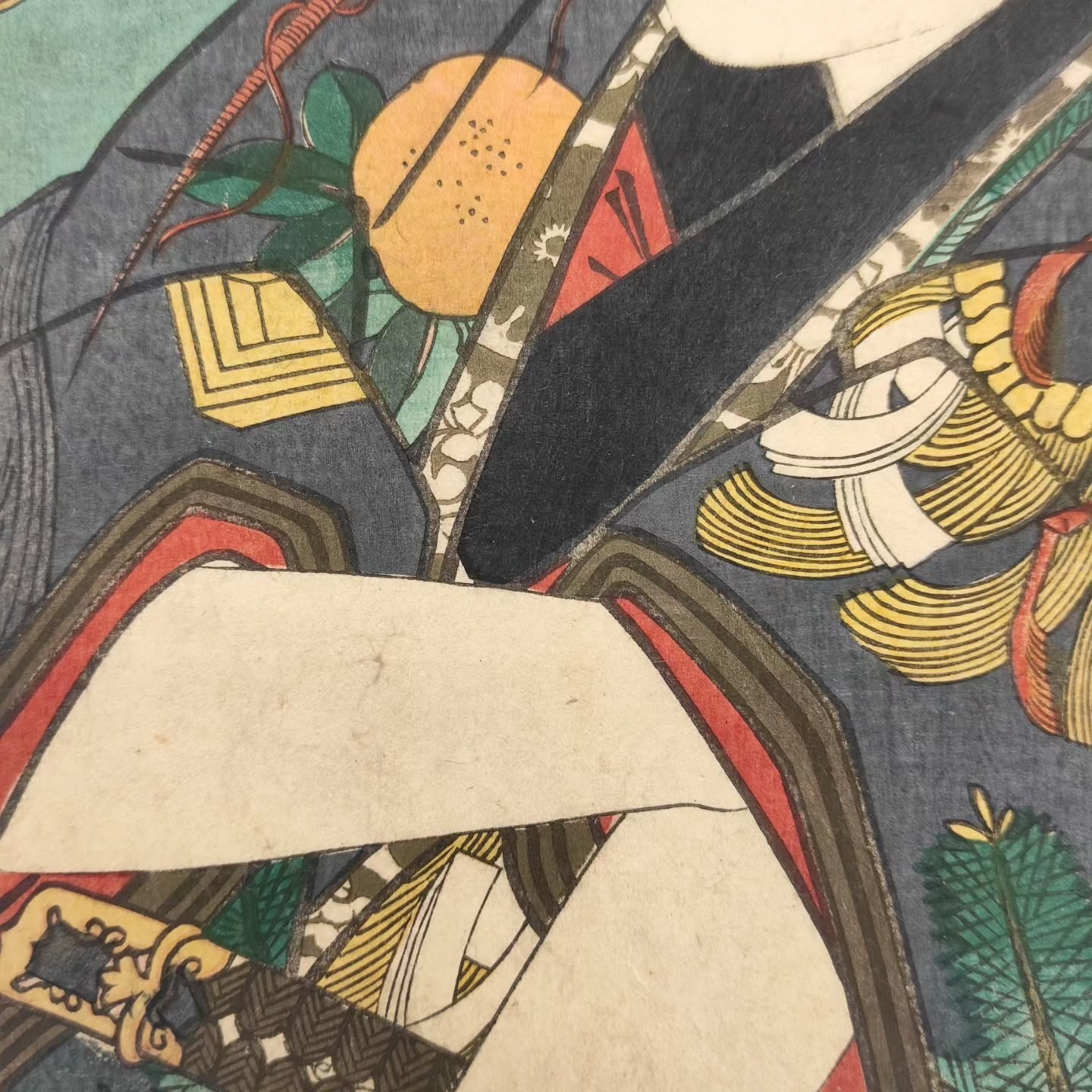 Grabado Ukiyo-E Japonés Periodo Edo de Utagawa Toyokuni III (1786-1864)