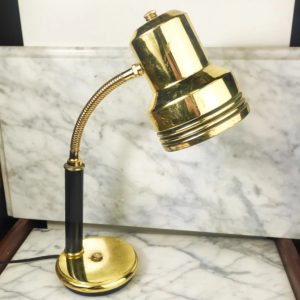 Lámpara flexo de mesa estilo marinera cromada c.1980