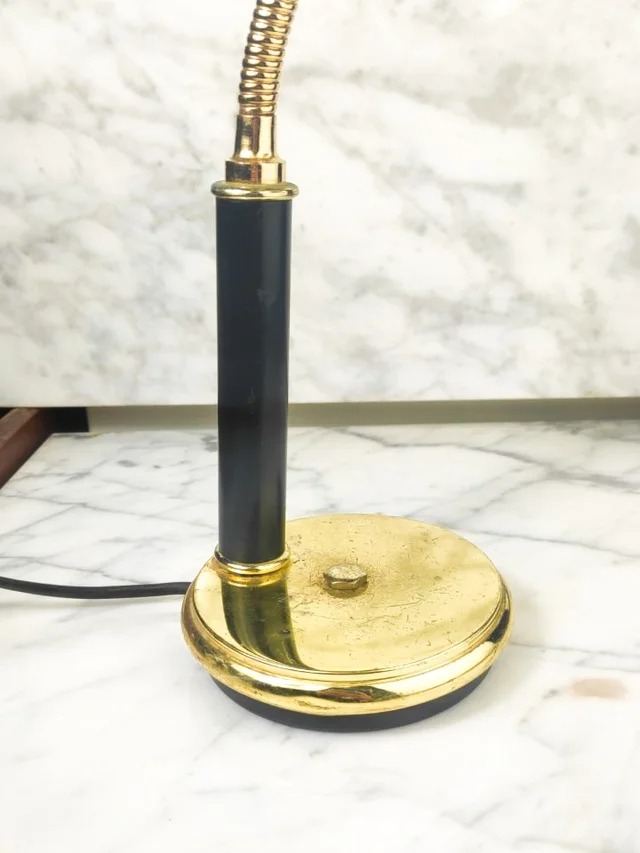 Lámpara flexo de mesa estilo marinera cromada c.1980