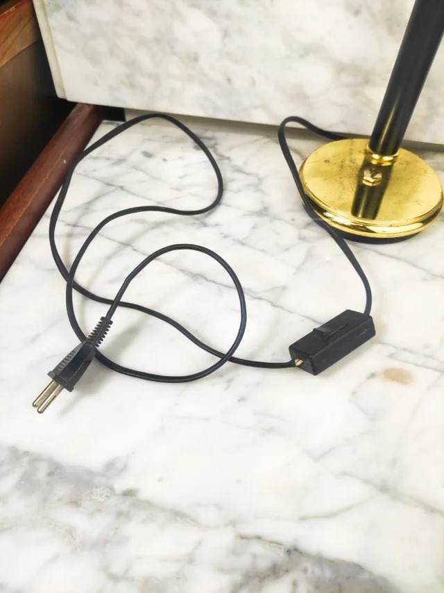 Lámpara flexo de mesa estilo marinera cromada c.1980