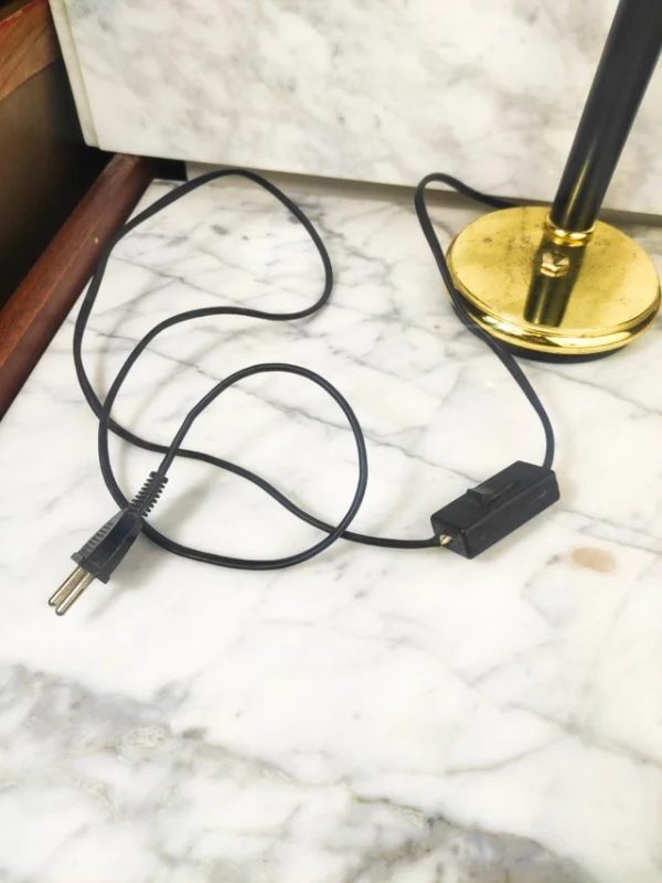 Lámpara flexo de mesa estilo marinera cromada c.1980