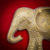 Cenicero de bronce en forma de elefante, India, mitad s.XX