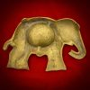 Cenicero de bronce en forma de elefante, India, mitad s.XX
