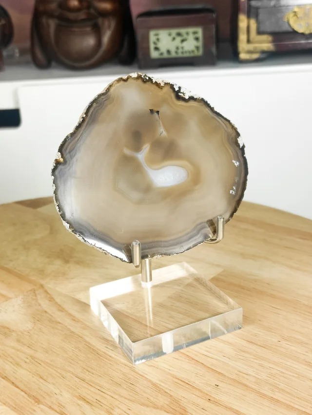 Rodaja de Mineral de Ágata