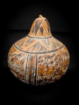 Calabaza Mate burilado, Perú c.1950