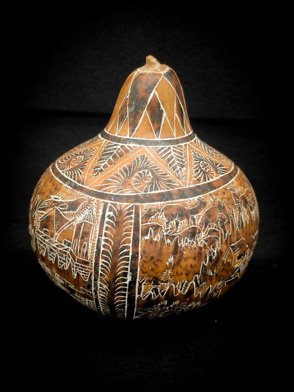 Calabaza Mate burilado, Perú c.1950