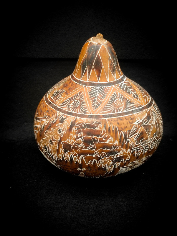 Calabaza Mate burilado, Perú c.1950