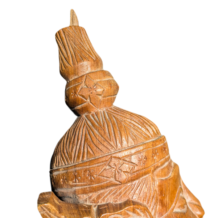 Dos máscaras de madera Hindis de una divinidad, Tailandia c.1950