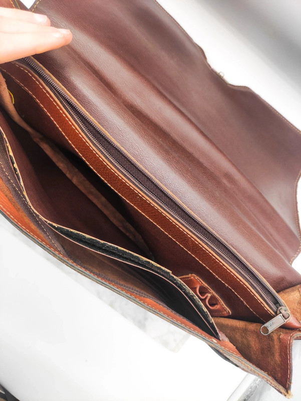 Maletin de Mano de Cuero Auténtico Matías Salva