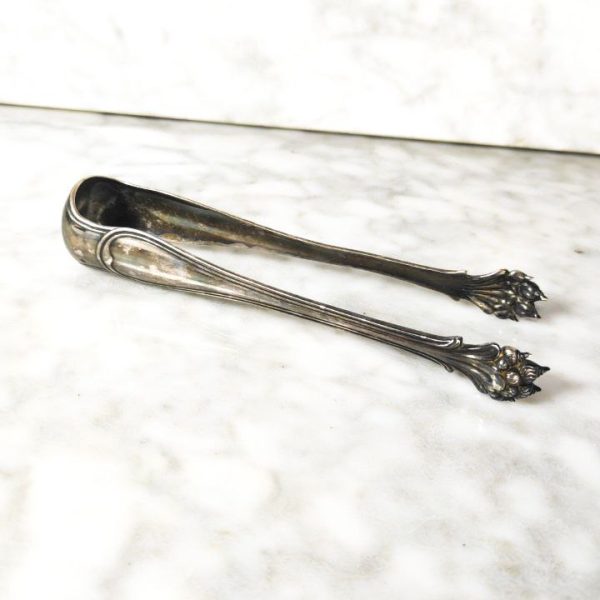 Pinza para azúcar De Christofles bañada en plata, Francia, finales s.XIX