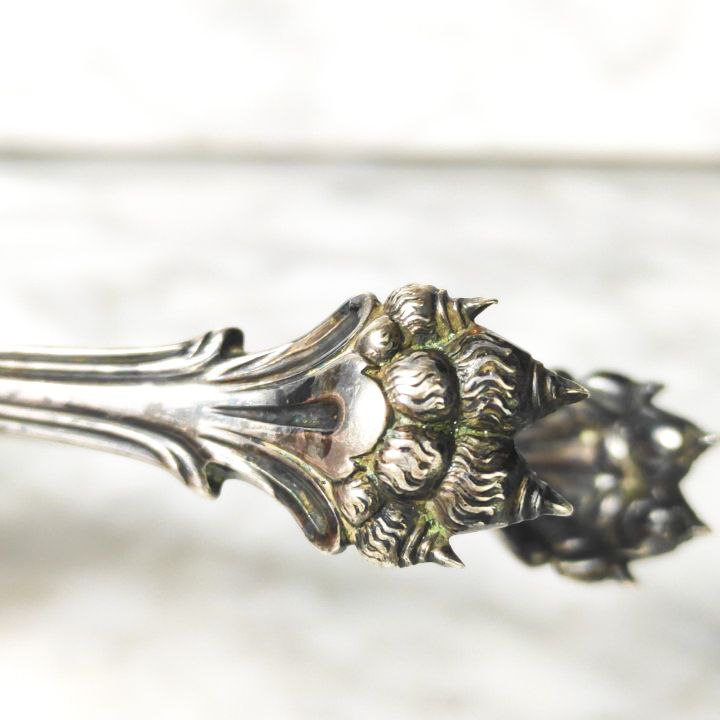 Pinza para azúcar De Christofles bañada en plata, Francia, finales s.XIX