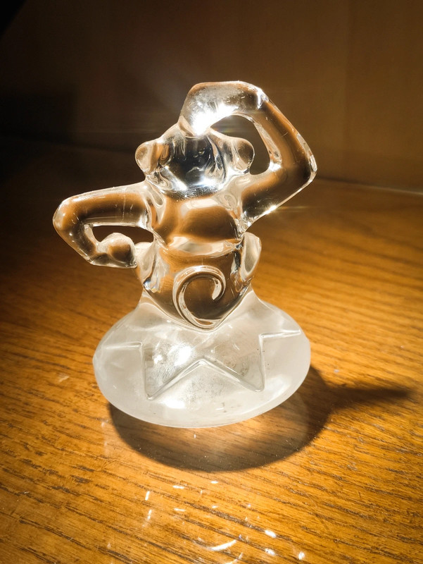 Figura de Orangután de cristal de Arques, Francia, colección "Circo" c.1970