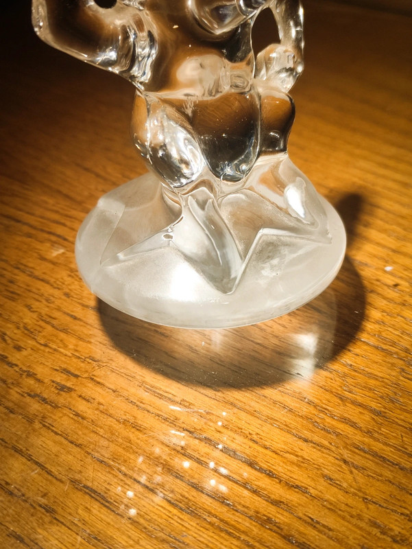 Figura de Orangután de cristal de Arques, Francia, colección "Circo" c.1970