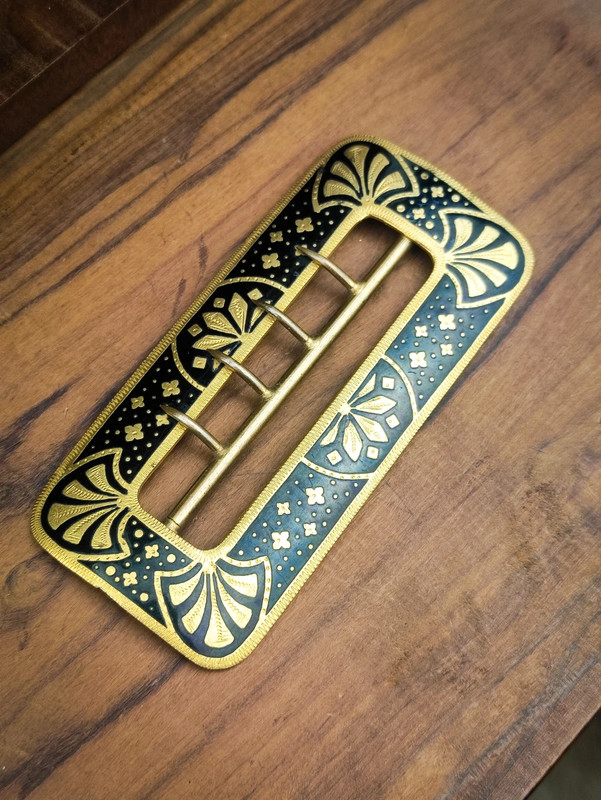 Hebilla de Cinturón con Damasquinado de Toledo, España c.1930