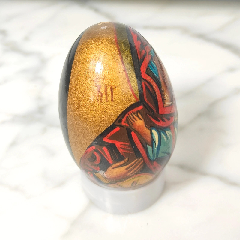 Huevo Ruso Ortodoxo icono Vigen Vladimirskaya y Jesús