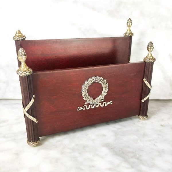 Antiguo Porta cartas con adornos de Plata 925