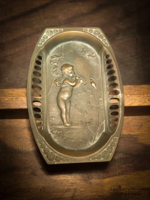 Bandeja de bronce para cartas de visita Alemana WMF Jugend c.1870