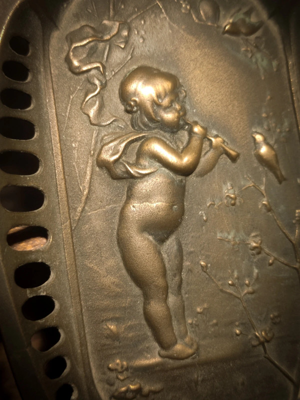 Bandeja de bronce para cartas de visita Alemana WMF Jugend c.1870