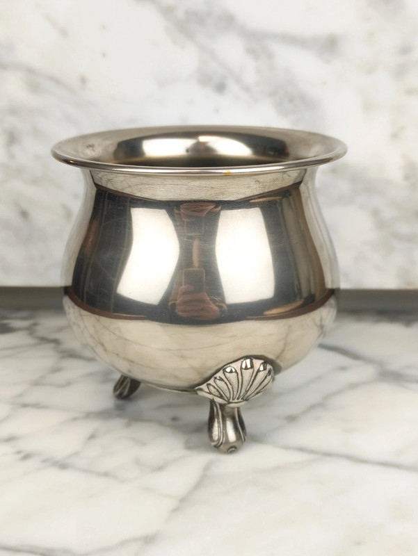 Azucarero victoriano bañado en plata