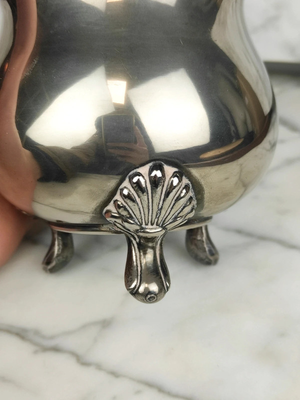 Azucarero victoriano bañado en plata